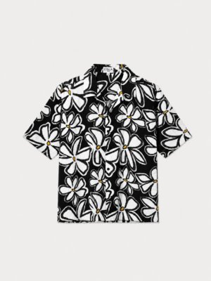 Flora Boxy Shirt Black