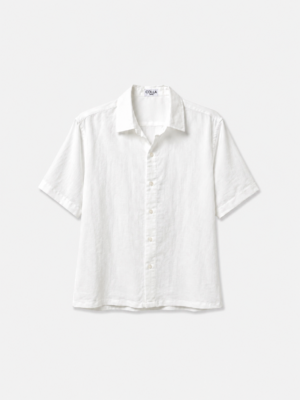 Boxy Linen Shirt White